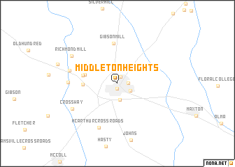 map of Middleton Heights