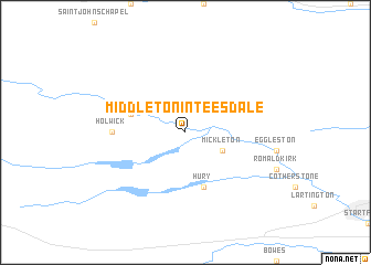 map of Middleton in Teesdale