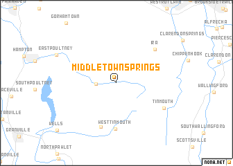 map of Middletown Springs
