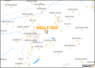 map of Middletown