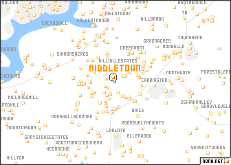 map of Middletown