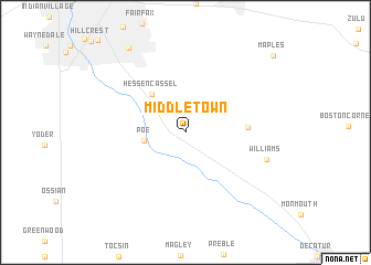 map of Middletown