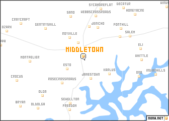 map of Middletown
