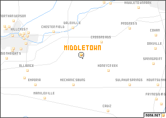 map of Middletown