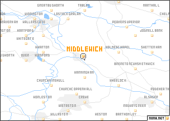 map of Middlewich