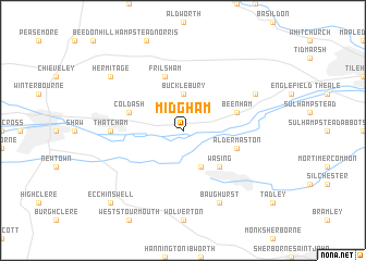 map of Midgham