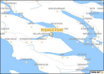 map of Miðgerði