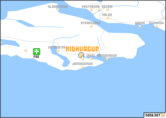 map of Miðvágur