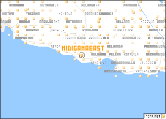 map of Midigama East