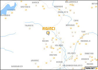 map of Midinci