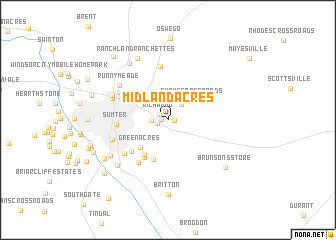 map of Midland Acres