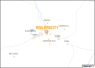 map of Midland City