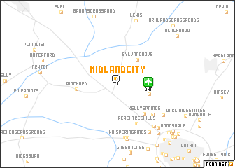 map of Midland City