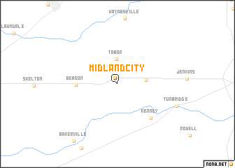 map of Midland City