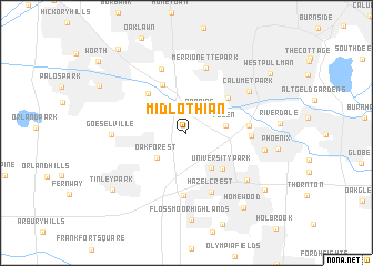 map of Midlothian