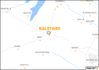 map of Midlothian