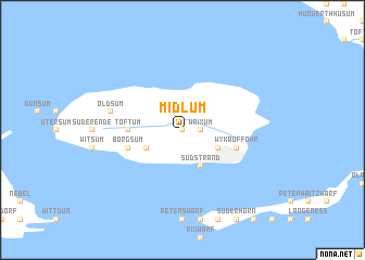 map of Midlum