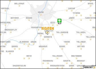 map of Midraḩ