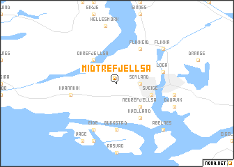 map of Midtre Fjellså