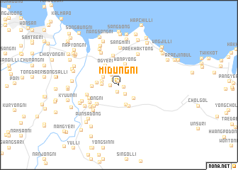 map of Midŭng-ni