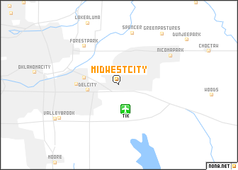 map of Midwest City