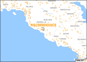 map of Midžorove Kuće