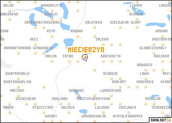 map of Mięcierzyn