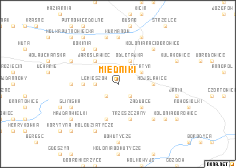 map of Miedniki