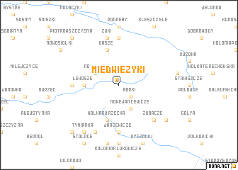 map of Miedwieżyki