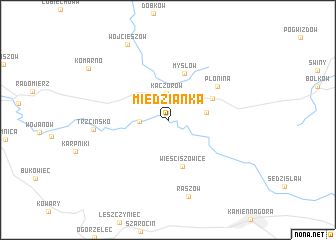 map of Miedzianka