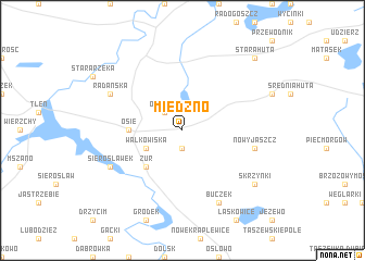 map of Miedzno