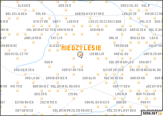 map of Międzylesie