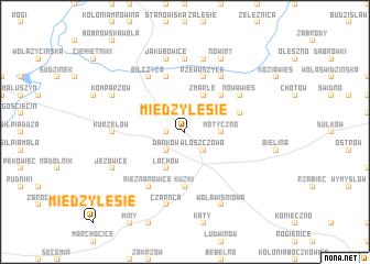 map of Międzylesie