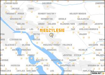 map of Międzylesie