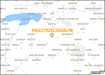 map of Międzyrzecze Dolne