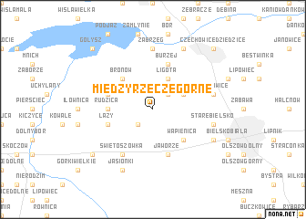 map of Międzyrzecze Górne