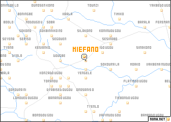 map of Miéfano
