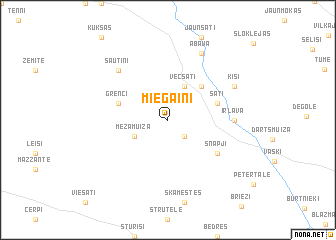 map of Miegaiņi