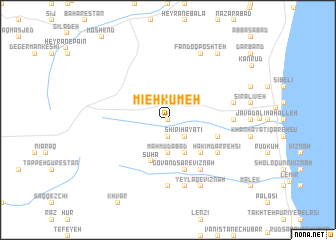 map of Mīeh Kūmeh