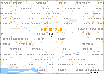 map of Miekoszyn