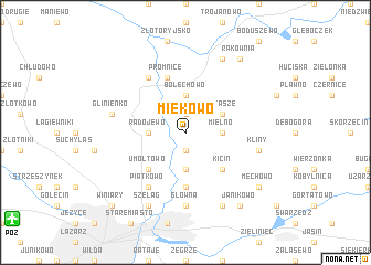 map of Miękowo