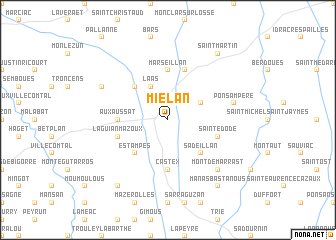 map of Miélan