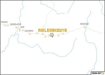 map of Miélé-Makouya