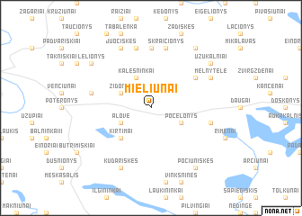 map of Mieliūnai