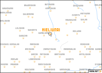 map of Mieliūnai