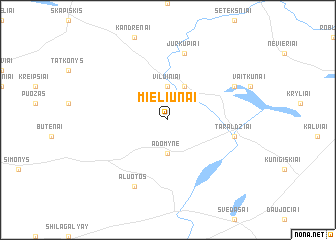 map of Mieliūnai