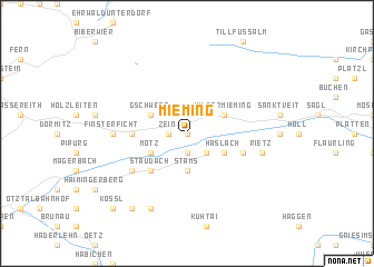 map of Mieming