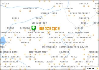 map of Mierzęcice