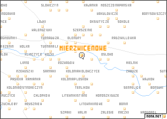 map of Mierzwice Nowe