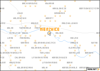 map of Mierzwice